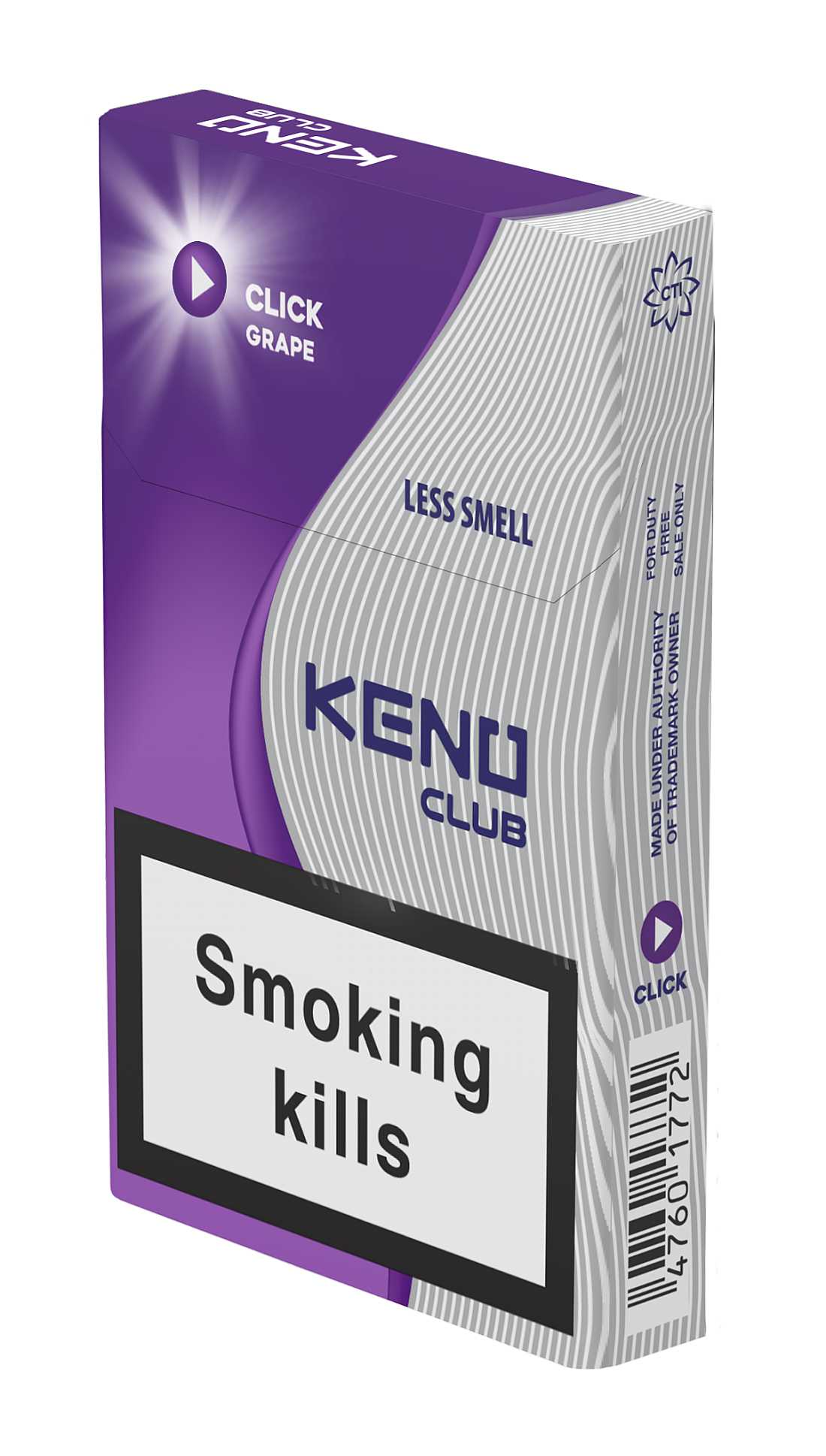 Keno Club Grape Click Superslim  Siyah üzüm aromalı Sigara